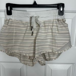 Striped Lululemon shorts size 6